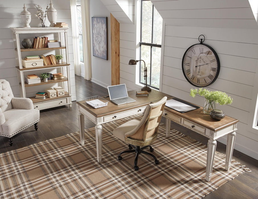 Ashley Express - Realyn 2-Piece Home Office Desk - DecorGalore4U