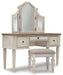 Ashley Express - Realyn Vanity/Mirror/Stool (3/CN) - DecorGalore4U