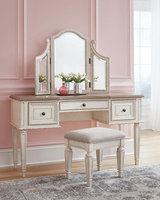 Ashley Express - Realyn Vanity/Mirror/Stool (3/CN) - DecorGalore4U