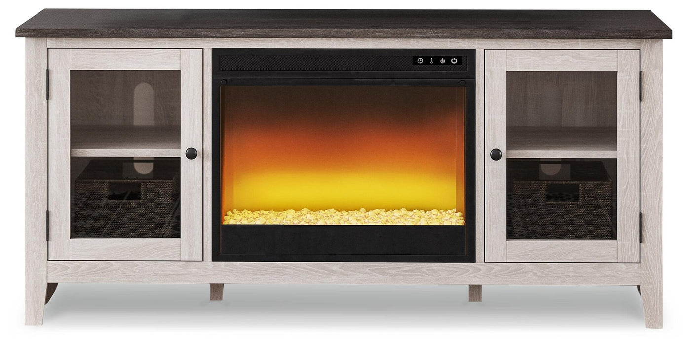Ashley Express - Dorrinson 60" TV Stand with Electric Fireplace - DecorGalore4U