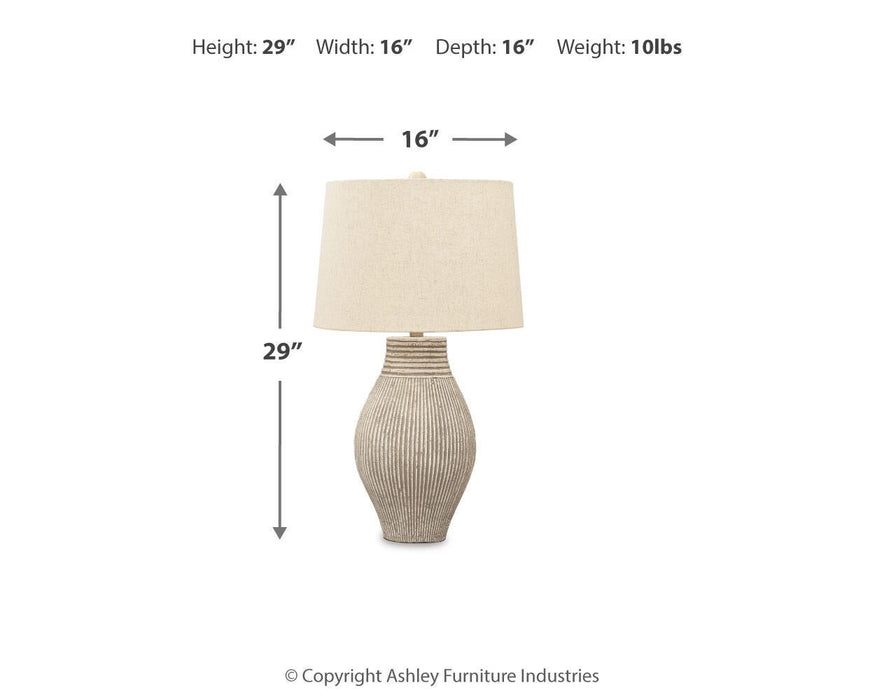 Ashley Express - Layal Paper Table Lamp (1/CN) - DecorGalore4U