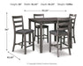Ashley Express - Bridson Square Counter TBL Set (5/CN) - DecorGalore4U