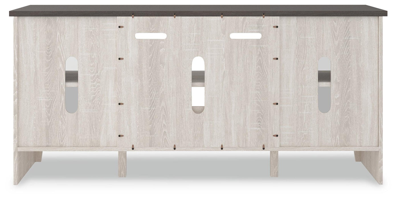 Ashley Express - Dorrinson LG TV Stand w/Fireplace Option - DecorGalore4U