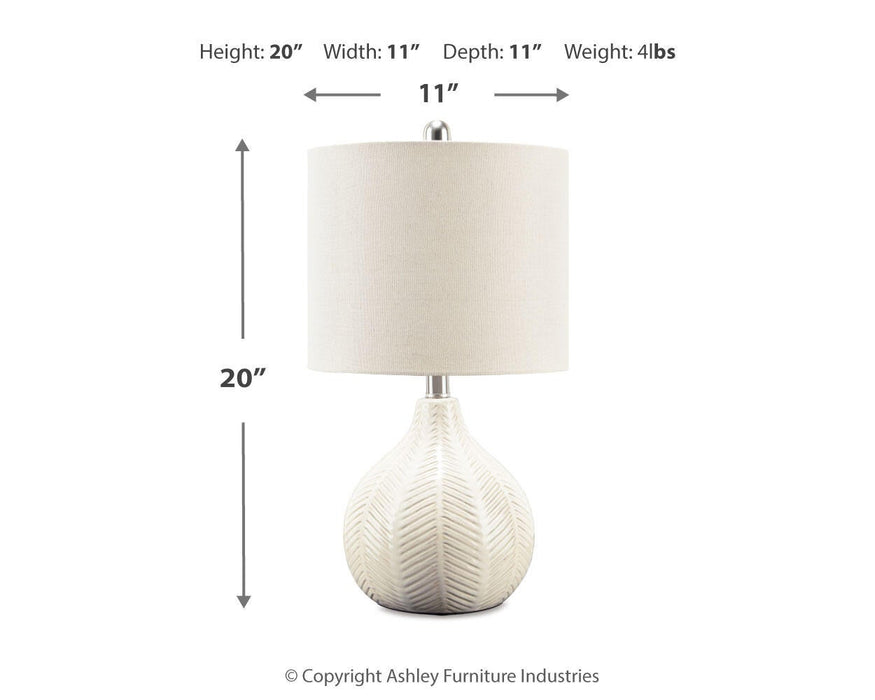 Ashley Express - Rainermen Ceramic Table Lamp (1/CN) - DecorGalore4U