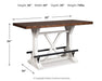 Ashley Express - Valebeck RECT Dining Room Counter Table - DecorGalore4U