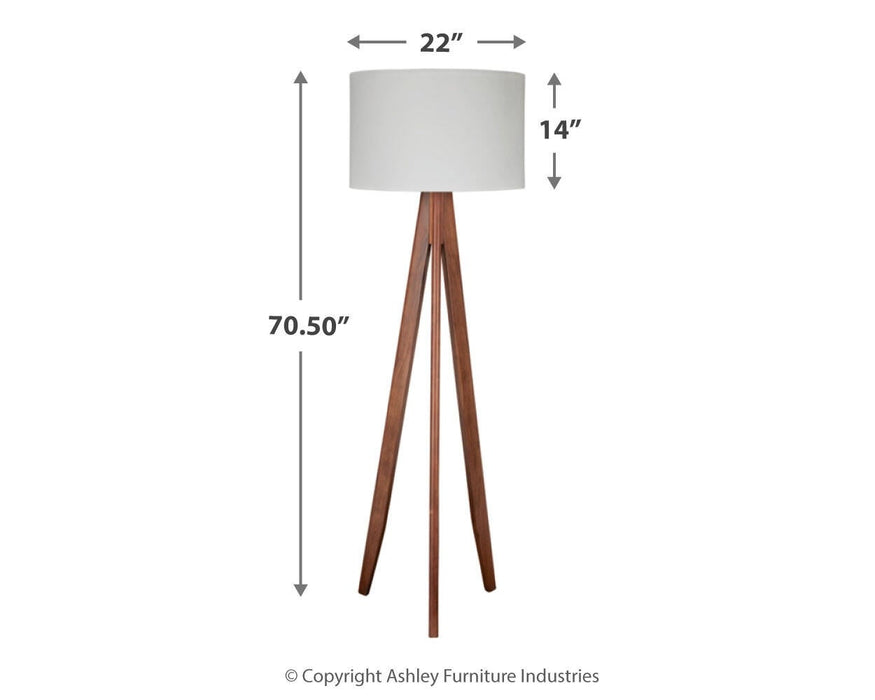 Ashley Express - Dallson Wood Floor Lamp (1/CN) - DecorGalore4U
