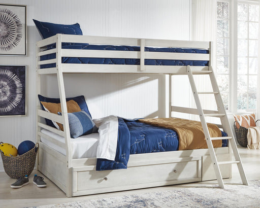 Ashley Express - Robbinsdale Twin over Full Bunk Bed with Storage - DecorGalore4U
