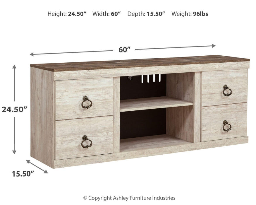 Ashley Express - Willowton LG TV Stand w/Fireplace Option - DecorGalore4U