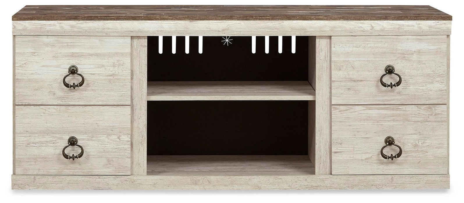Ashley Express - Willowton LG TV Stand w/Fireplace Option - DecorGalore4U
