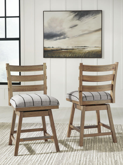 Ashley Express - Ridgester UPH Swivel Barstool (2/CN)