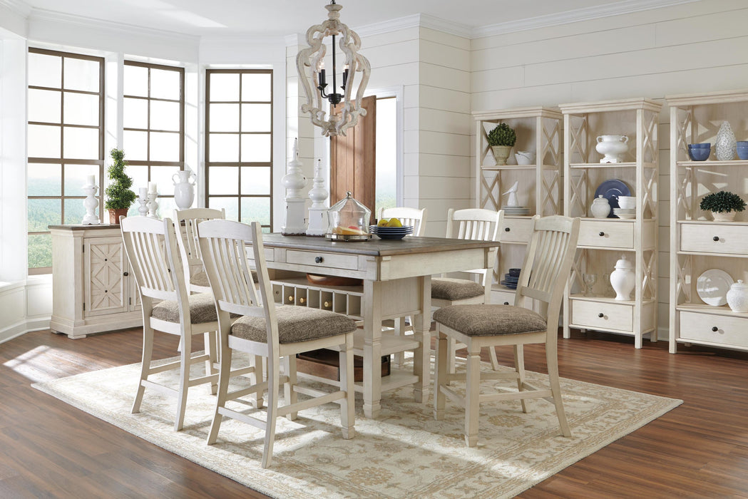 Ashley Express - Bolanburg Upholstered Barstool (2/CN) - DecorGalore4U
