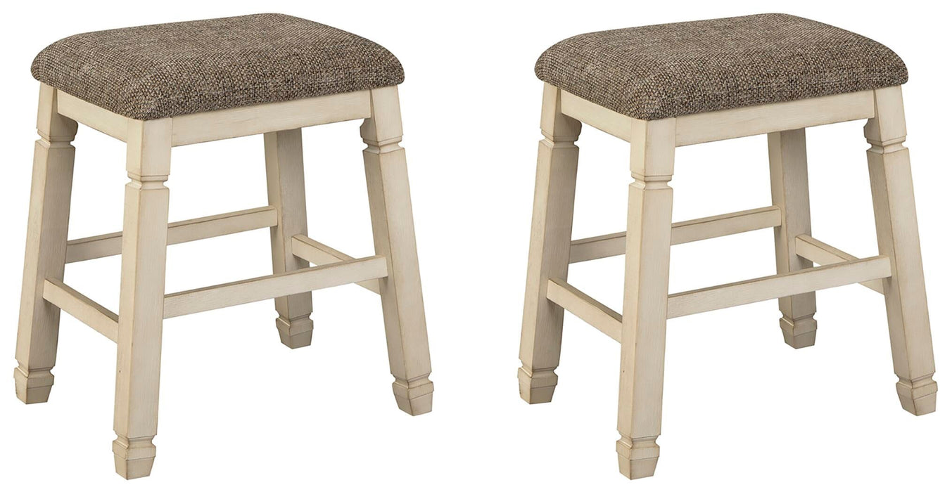Ashley Express - Bolanburg Upholstered Stool (2/CN) - DecorGalore4U