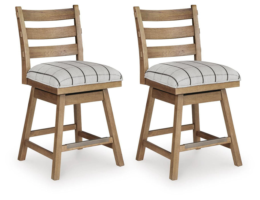 Ashley Express - Ridgester UPH Swivel Barstool (2/CN)
