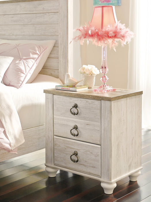 Ashley Express - Willowton Two Drawer Night Stand - DecorGalore4U
