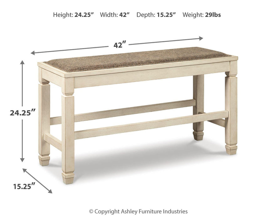 Ashley Express - Bolanburg DBL Counter UPH Bench (1/CN) - DecorGalore4U