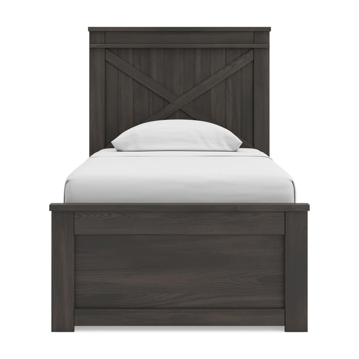 Ashley Express - Vonitta Bay Twin Panel Bed with 2 Sided Storage