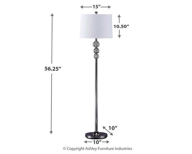 Ashley Express - Joaquin Crystal Floor Lamp (1/CN) DecorGalore4U - Shop Home Decor Online with Free Shipping