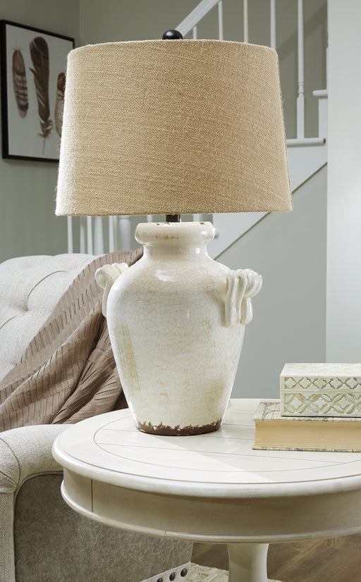 Ashley Express - Emelda Ceramic Table Lamp (1/CN) DecorGalore4U - Shop Home Decor Online with Free Shipping