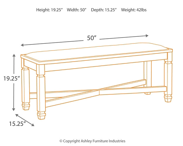 Ashley Express - Tyler Creek Upholstered Bench DecorGalore4U - Shop Home Decor Online with Free Shipping