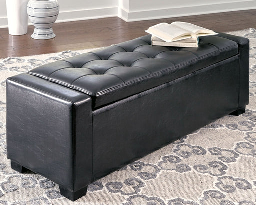 Ashley Express - Benches Upholstered Storage Bench DecorGalore4U - Shop Home Decor Online with Free Shipping