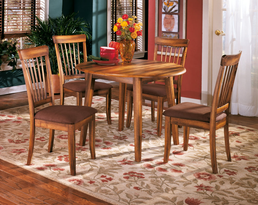 Ashley Express - Berringer Round DRM Drop Leaf Table DecorGalore4U - Shop Home Decor Online with Free Shipping