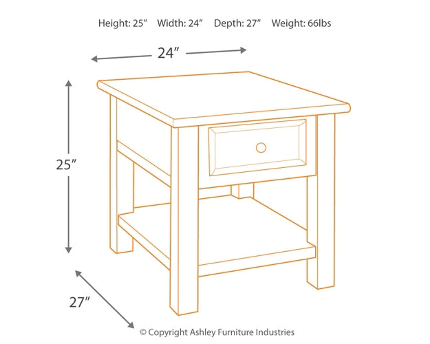 Ashley Express - Tyler Creek Rectangular End Table DecorGalore4U - Shop Home Decor Online with Free Shipping