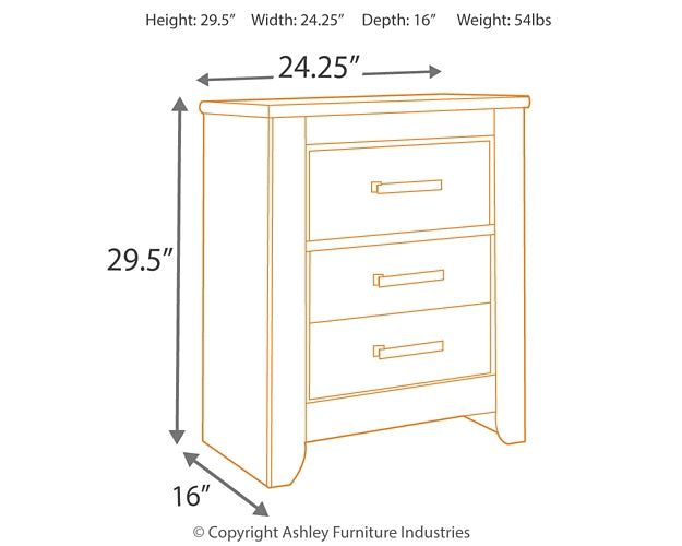 Ashley Express - Zelen Two Drawer Night Stand DecorGalore4U - Shop Home Decor Online with Free Shipping