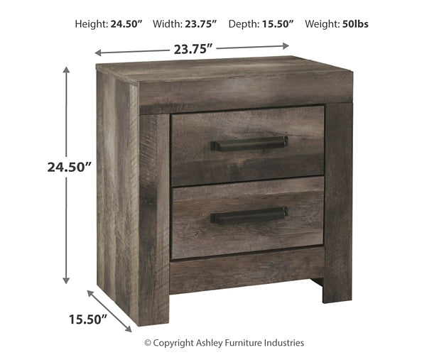 Ashley Express - Wynnlow Two Drawer Night Stand DecorGalore4U - Shop Home Decor Online with Free Shipping
