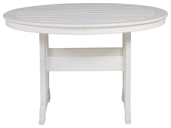 Ashley Express - Crescent Luxe Round Dining Table w/UMB OPT DecorGalore4U - Shop Home Decor Online with Free Shipping