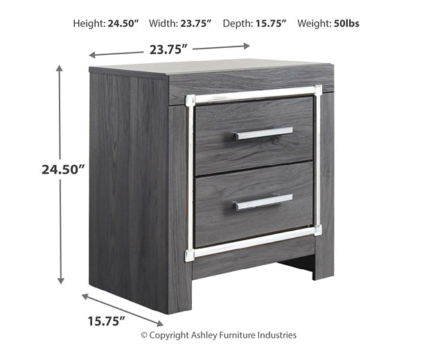 Ashley Express - Lodanna Two Drawer Night Stand DecorGalore4U - Shop Home Decor Online with Free Shipping