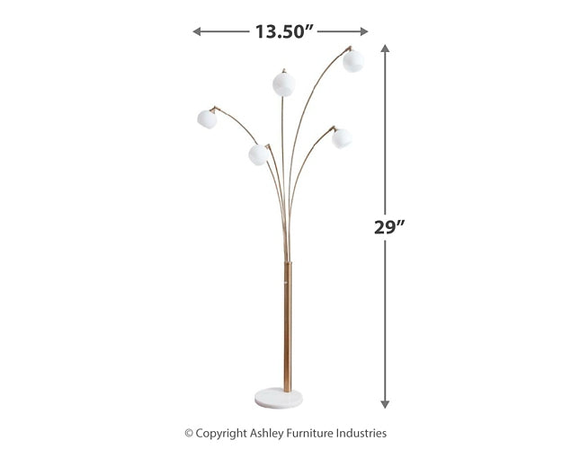 Ashley Express - Taliya Metal Arc Lamp (1/CN) DecorGalore4U - Shop Home Decor Online with Free Shipping