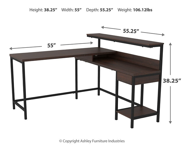 Ashley Express - Camiburg L-Desk with Storage DecorGalore4U - Shop Home Decor Online with Free Shipping