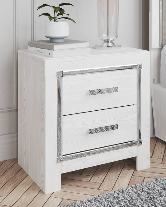 Ashley Express - Altyra Two Drawer Night Stand DecorGalore4U - Shop Home Decor Online with Free Shipping