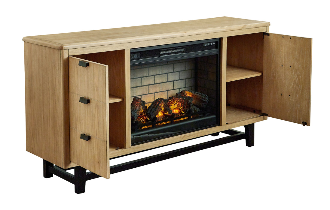 Ashley Express - Freslowe TV Stand with Electric Fireplace DecorGalore4U - Shop Home Decor Online with Free Shipping