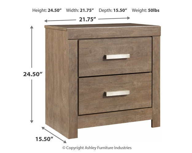 Ashley Express - Culverbach Two Drawer Night Stand DecorGalore4U - Shop Home Decor Online with Free Shipping