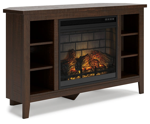 Ashley Express - Camiburg Corner TV Stand with Electric Fireplace DecorGalore4U - Shop Home Decor Online with Free Shipping