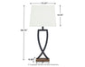 Ashley Express - Makara Metal Table Lamp (2/CN) DecorGalore4U - Shop Home Decor Online with Free Shipping