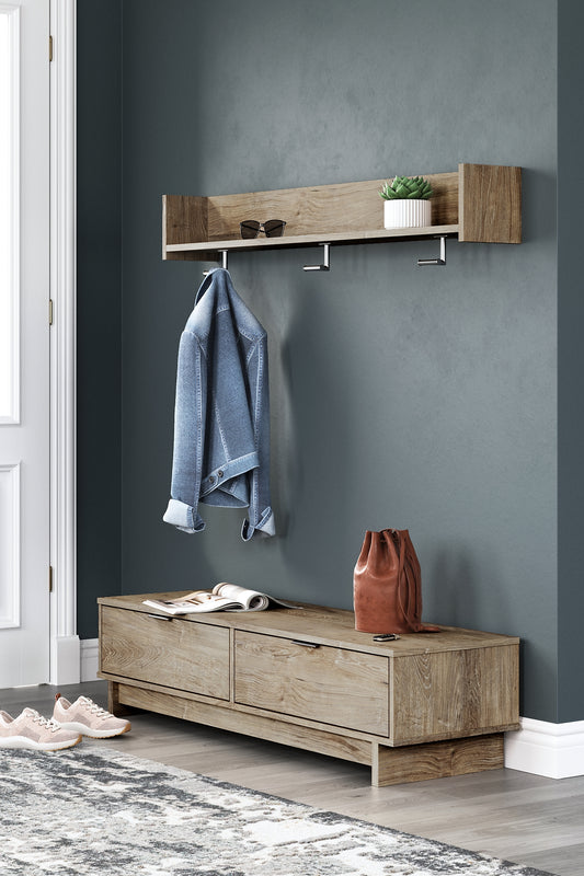 Ashley Express - Oliah Bench with Coat Rack DecorGalore4U - Shop Home Decor Online with Free Shipping