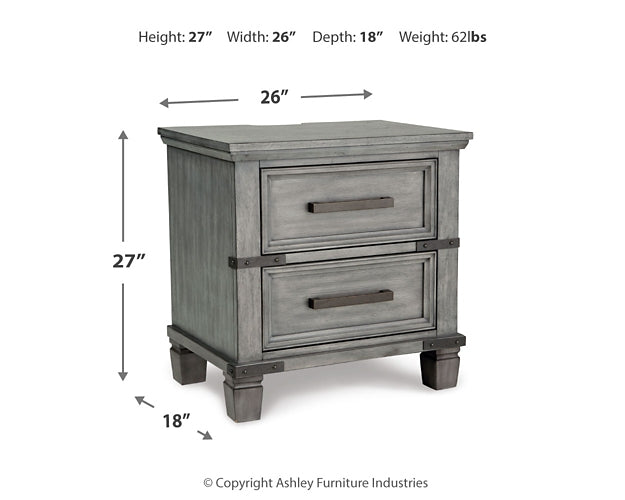 Ashley Express - Russelyn Two Drawer Night Stand DecorGalore4U - Shop Home Decor Online with Free Shipping