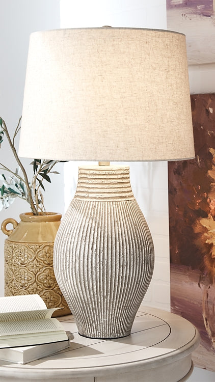 Ashley Express - Layal Paper Table Lamp (1/CN) DecorGalore4U - Shop Home Decor Online with Free Shipping