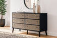 Ashley Express - Charlang Six Drawer Dresser DecorGalore4U - Shop Home Decor Online with Free Shipping